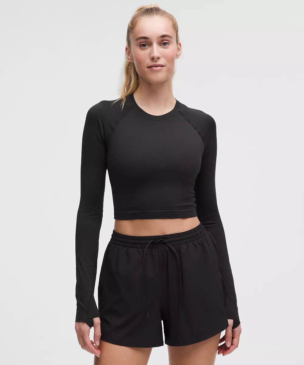 Chemise Swiftly Tech courte manches longues 2.0 — Black/Black, view 1