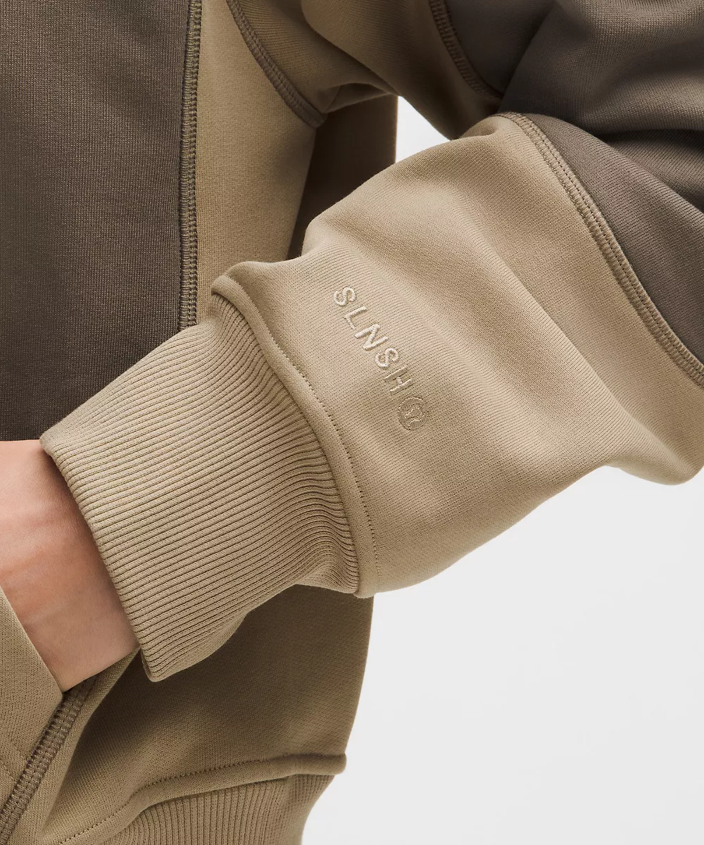 Demi-zip coupe décontractée en polaire de coton *SLNSH Collection — Nomad/Sheer Oak, view 5