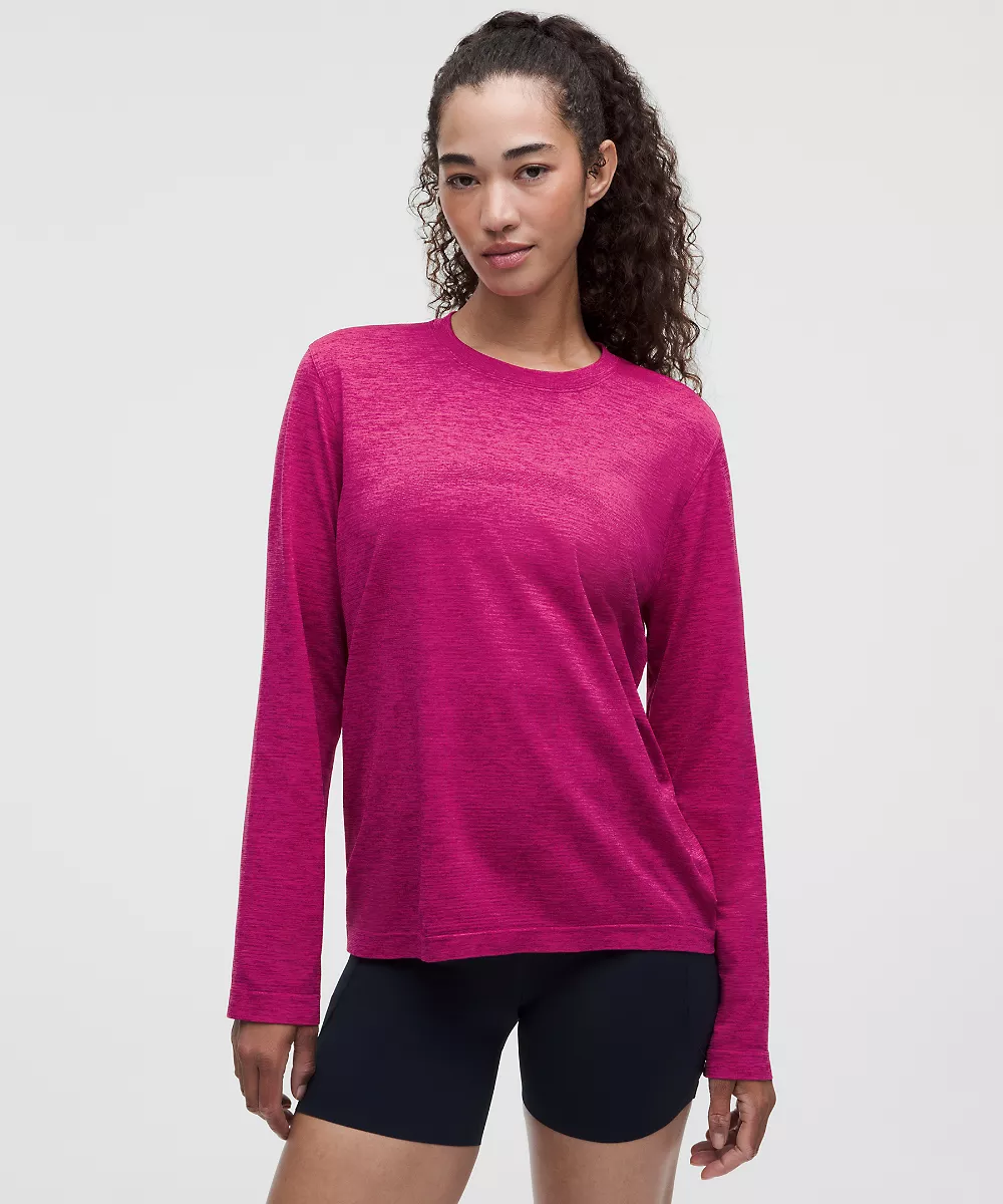 Chemise Swiftly décontractée manches longues longueur hanches *Coupe revisitée — Raspberry Rave/Flamingo Fun Tone, view 1