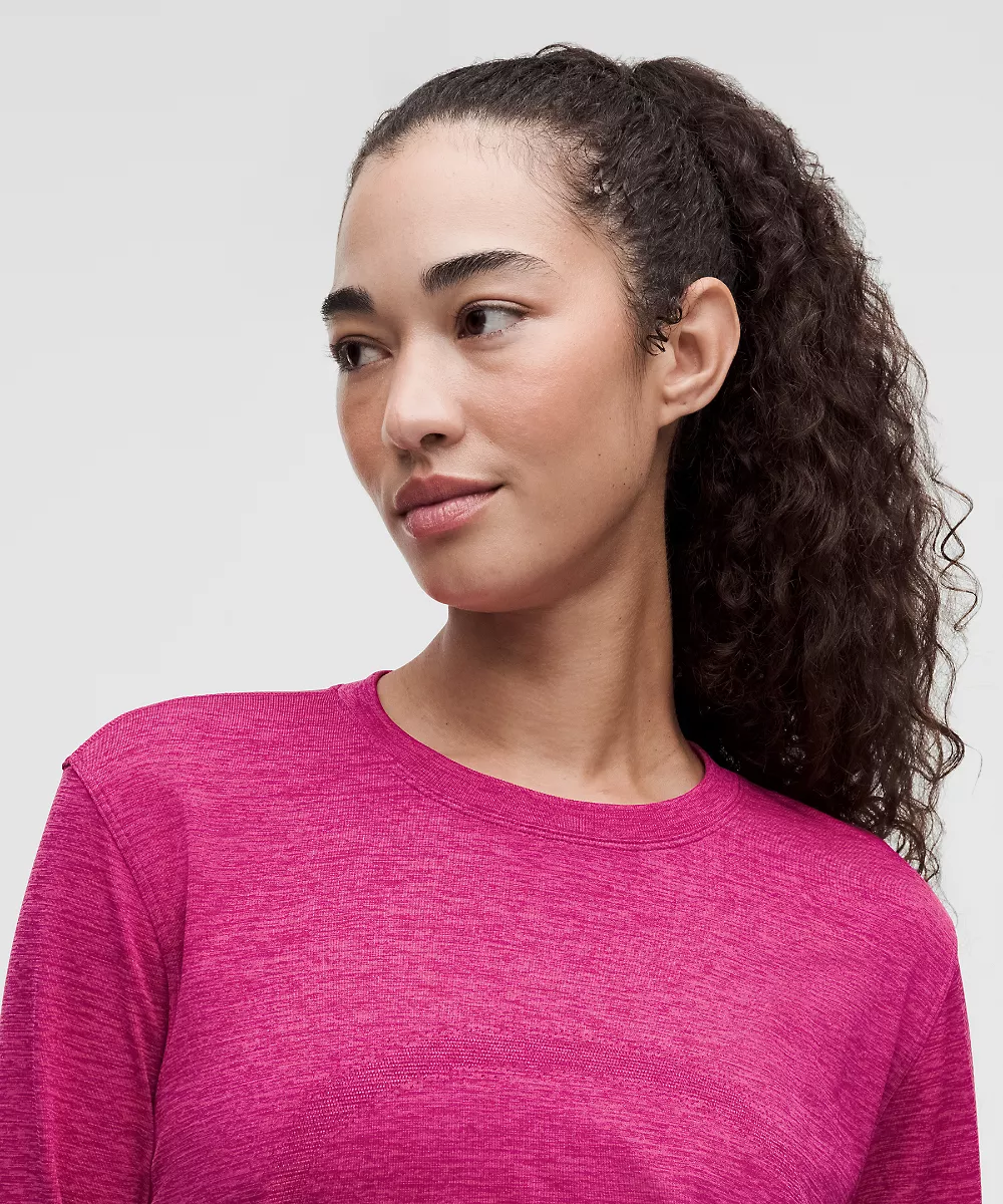 Chemise Swiftly décontractée manches longues longueur hanches *Coupe revisitée — Raspberry Rave/Flamingo Fun Tone, view 4