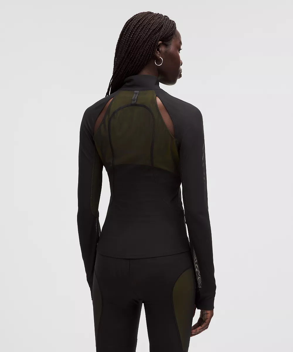 Veste zippée Define en mesh *SLNSH Collection — Black/Yellow Serpentine, view 3