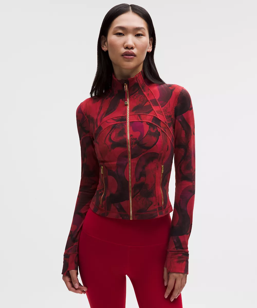 Nouvel An lunaire Define veste courte *Nulu — Lunar Plumes Red Multi, view 1