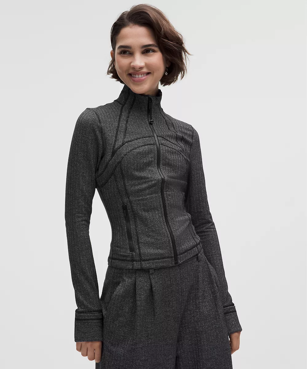 Veste courte Define *Chevrons — Heathered Herringbone Heathered Deep Coal Black, view 1