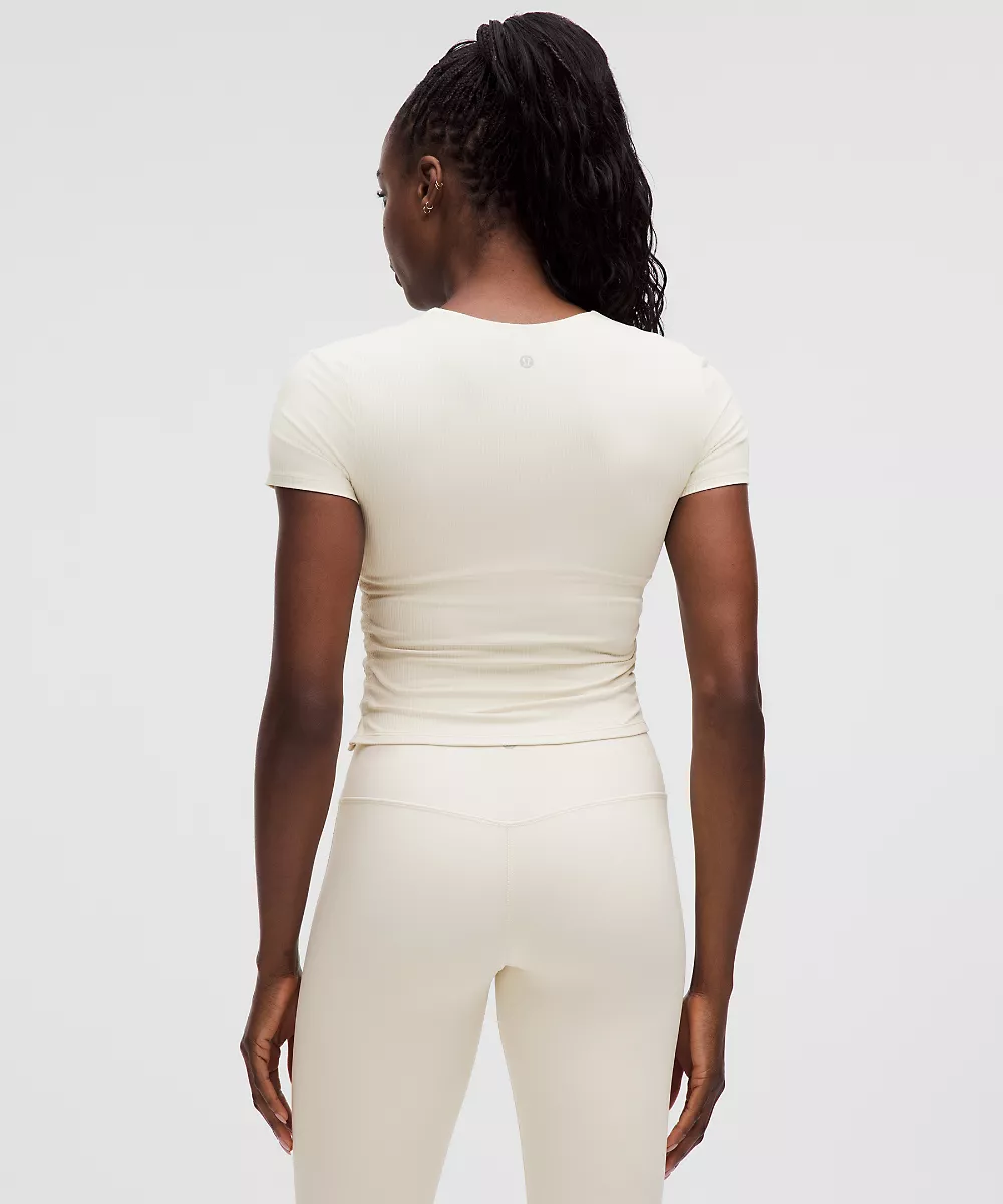 T-shirt col V côtelé Nulu All It Takes *Bonnets B–D — Light Ivory, view 3