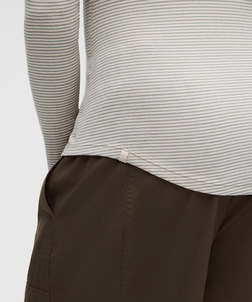 Hold Tight chemise manches longues — Surround Stripe Breakfast Tea Coconut Ivory, view 5