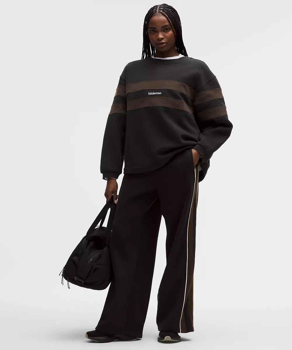 Pull oversize Steady State femme *Stripe — Black/Walnut Crunch, view 2