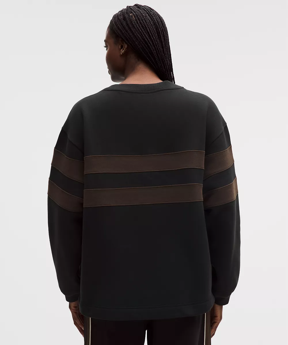 Pull oversize Steady State femme *Stripe — Black/Walnut Crunch, view 3