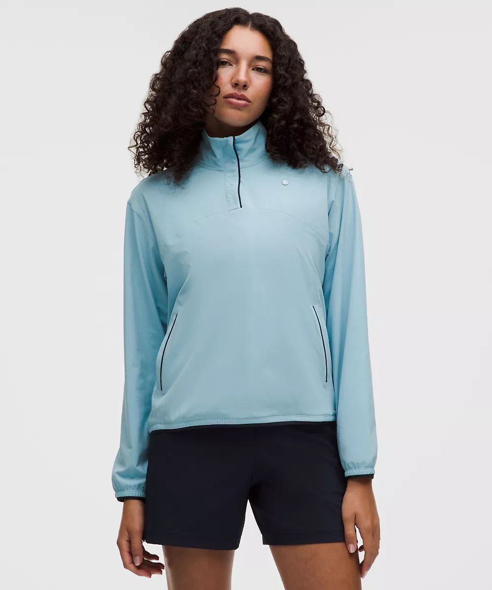Demi-zip léger anti-UV — Seafoam/True Navy, view 1