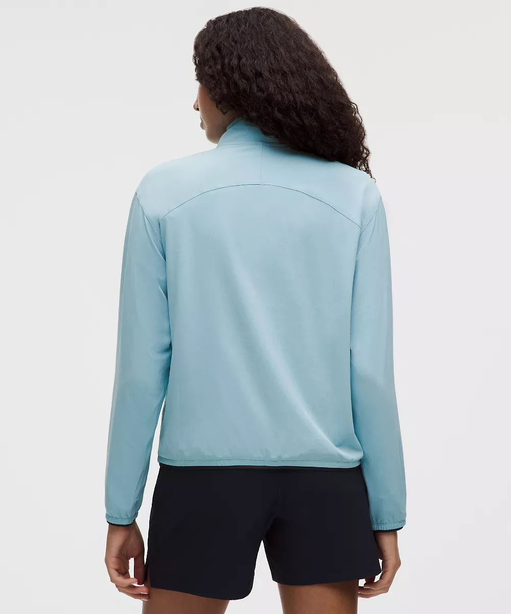 Demi-zip léger anti-UV — Seafoam/True Navy, view 3