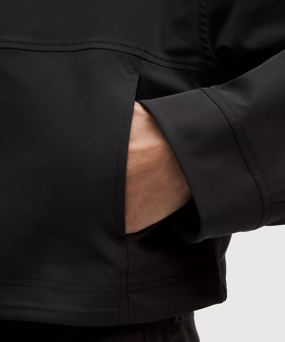 Veste à col en twill — Black, view 5
