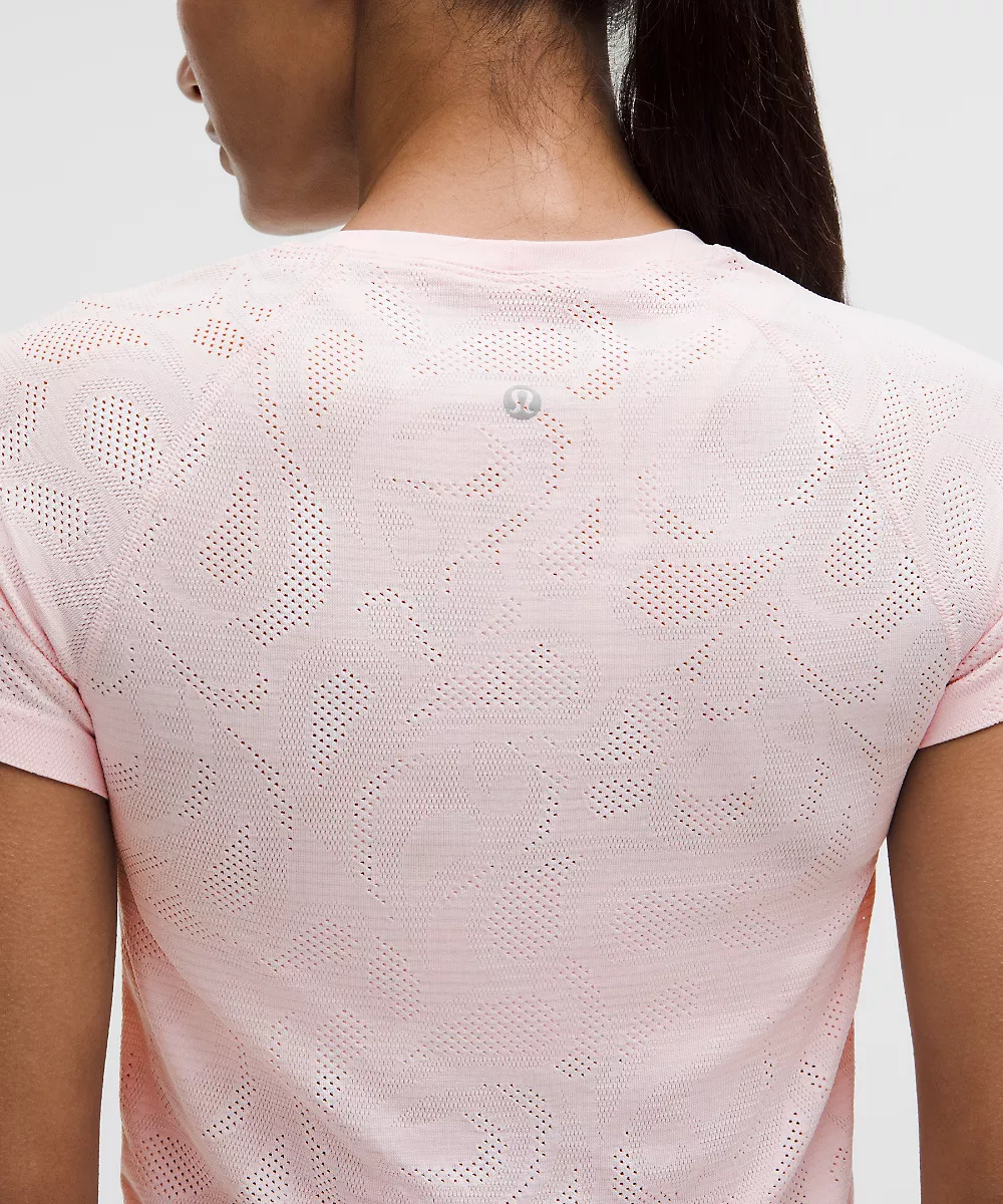 Chemise Swiftly Tech manches courtes 2.0 longueur hanches *Paisley — Perforated Paisley Pink Pearl, view 5
