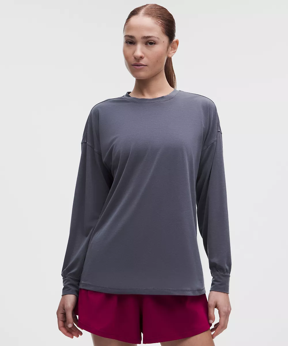 Chemise EasySet coupe décontractée manches longues *Délavée — Dilute Wash True Navy, view 1
