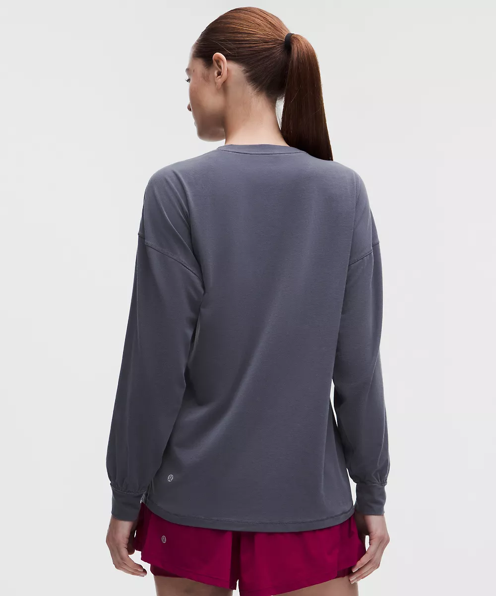 Chemise EasySet coupe décontractée manches longues *Délavée — Dilute Wash True Navy, view 3