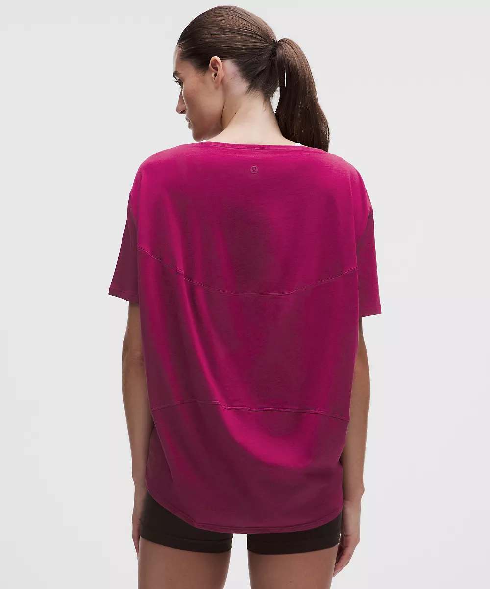 T-shirt en coton bio Back In Action — Raspberry Rave, view 3