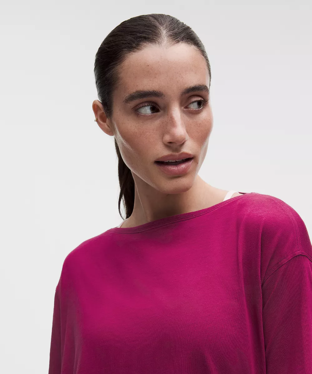T-shirt en coton bio Back In Action — Raspberry Rave, view 4
