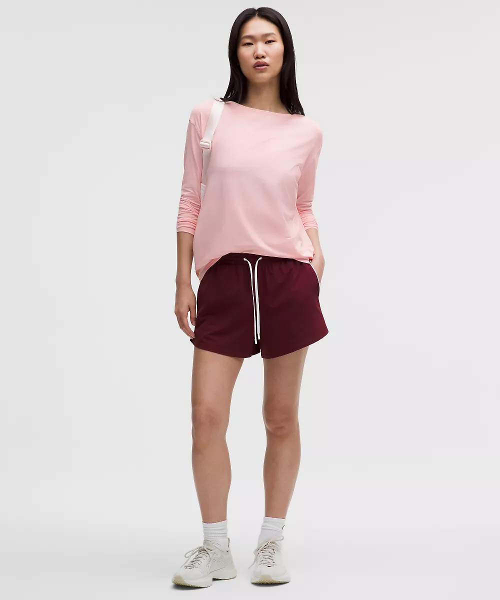 Chemise manches longues en coton bio Back In Action — Pink Pearl, view 2