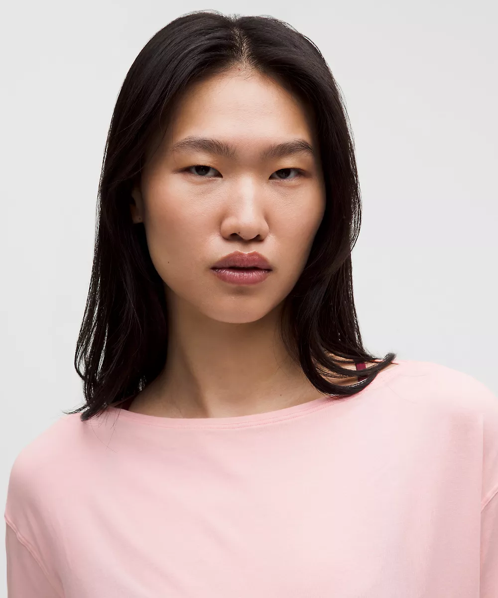 Chemise manches longues en coton bio Back In Action — Pink Pearl, view 4