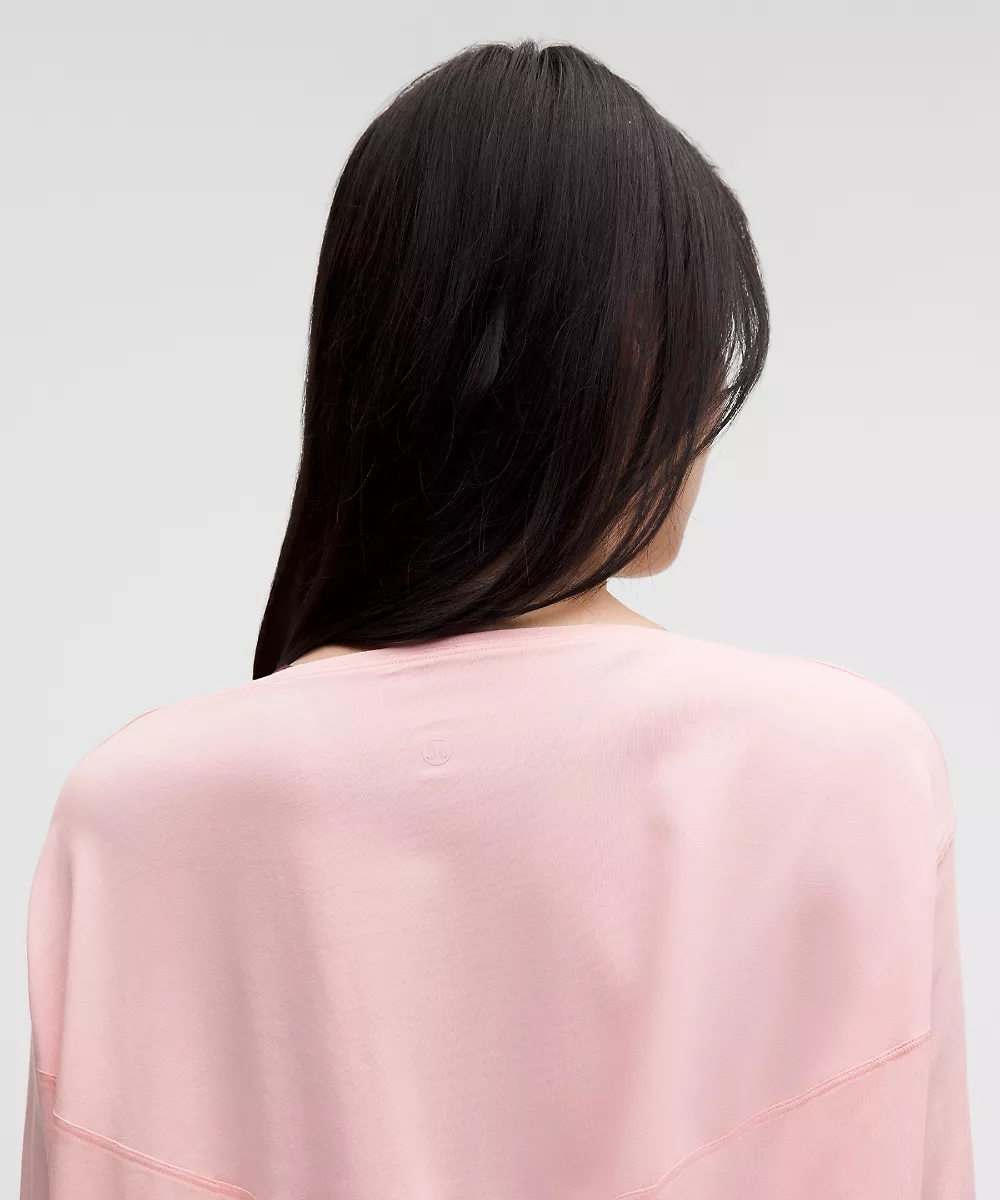 Chemise manches longues en coton bio Back In Action — Pink Pearl, view 5