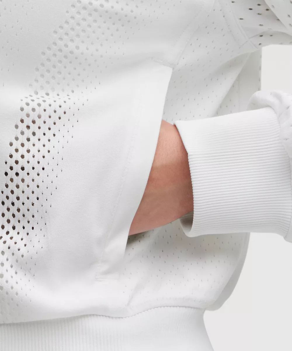 Veste de tennis Ace Advantage en maille tricotée — White/Club Blue, view 5