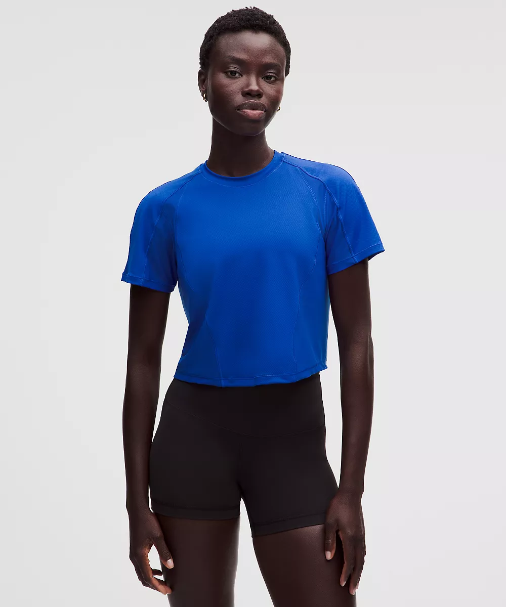 Chemise d'entraînement à panneaux en mesh manches courtes — Beach Ball Blue, view 1