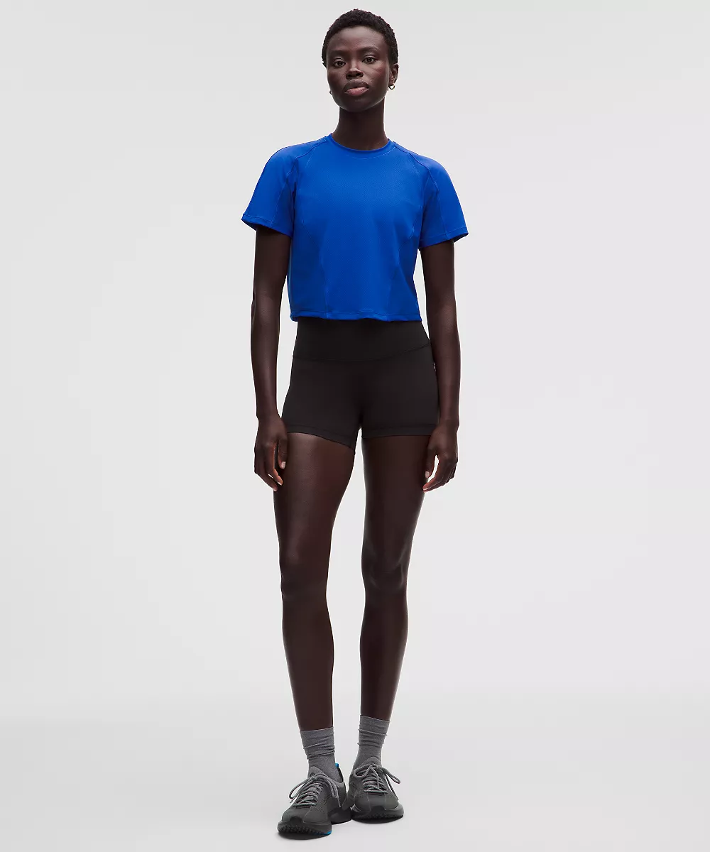 Chemise d'entraînement à panneaux en mesh manches courtes — Beach Ball Blue, view 2