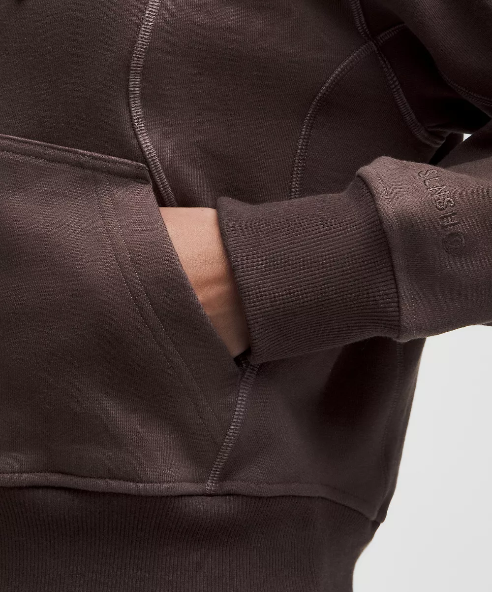 Sweat à capuche zippé en molleton français délavé *SLNSH Collection — Sun Fade Espresso, view 5