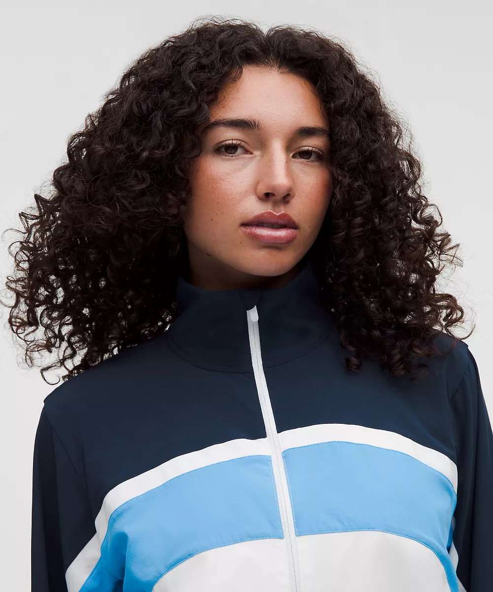 Veste de tennis Court Champ anti-UV — White/Ocean Wave/Club Blue, view 4