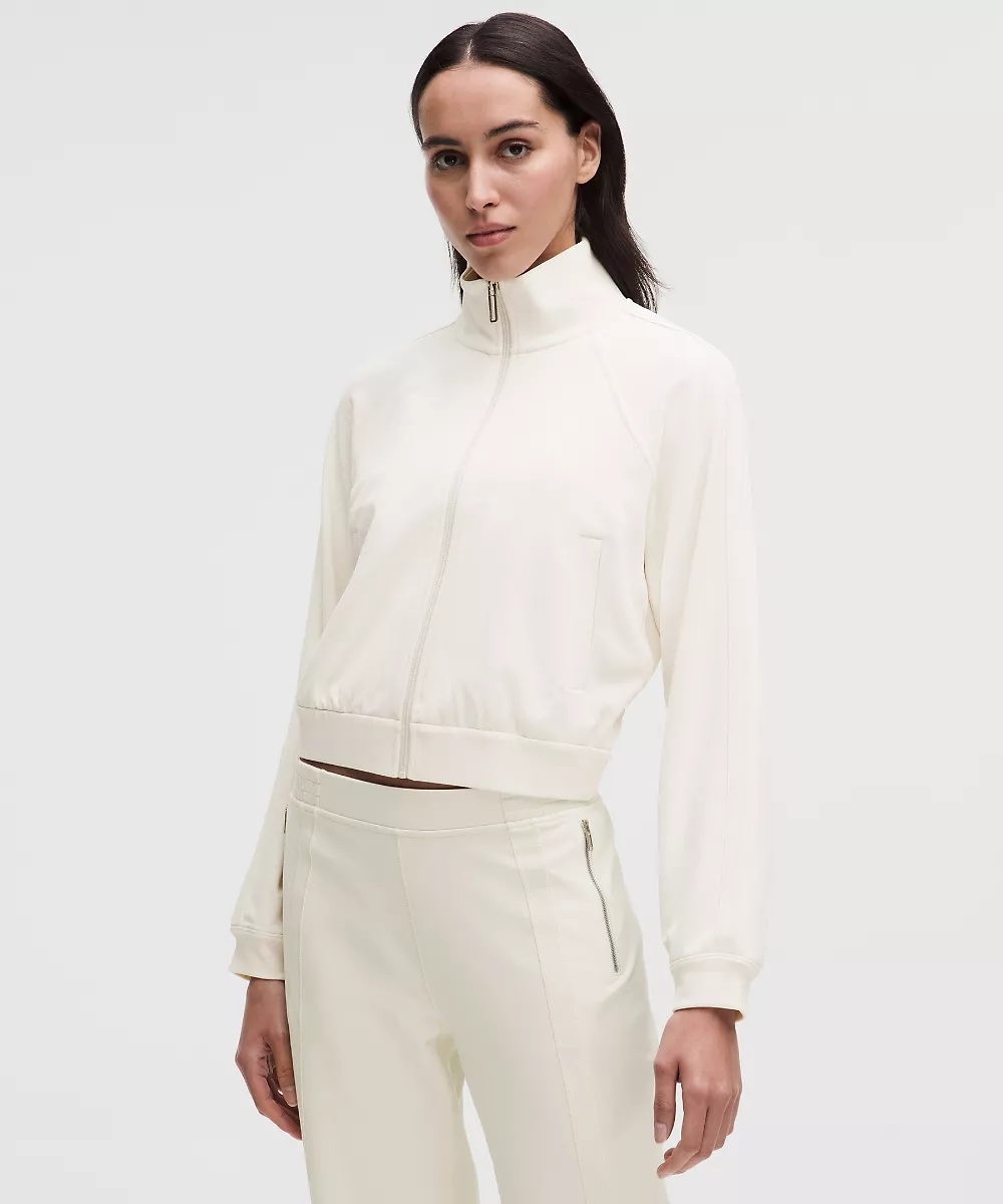 Veste de survêtement Softstreme piqué — Light Ivory, view 1