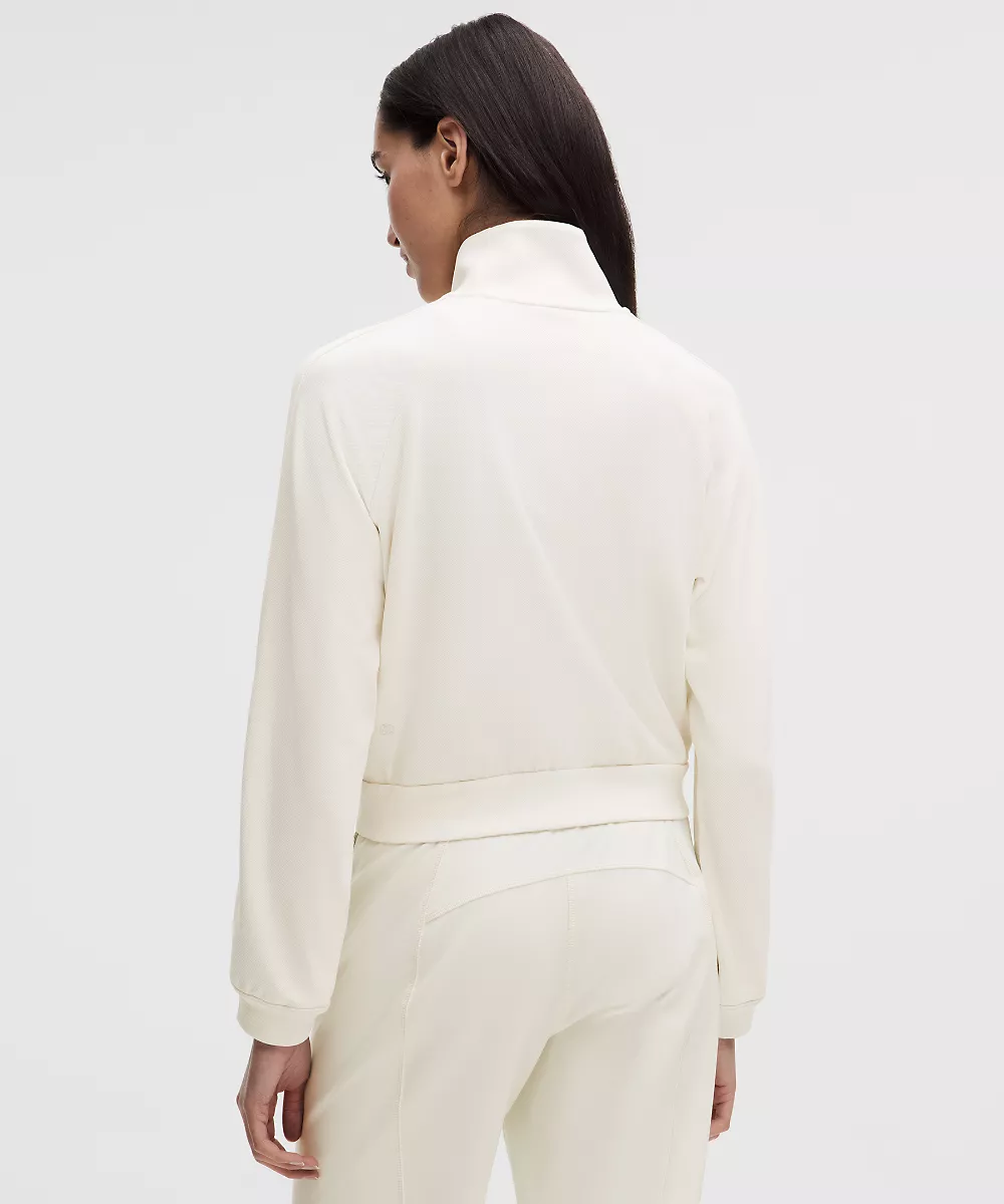 Veste de survêtement Softstreme piqué — Light Ivory, view 3