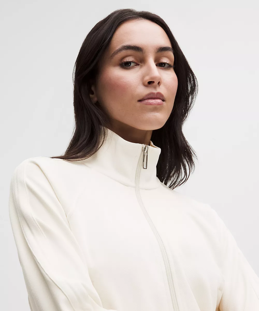 Veste de survêtement Softstreme piqué — Light Ivory, view 4