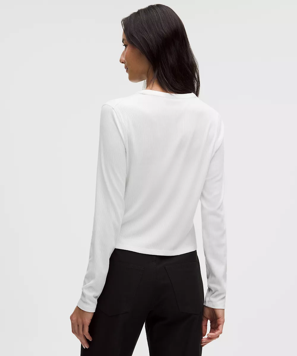 Hold Tight cardigan micro-côtelé — White, view 3