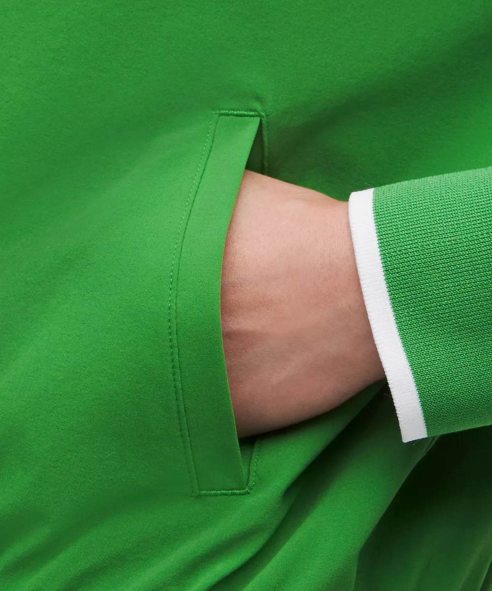 Veste de survêtement de tennis Court Rival — Chameleon/White, view 5