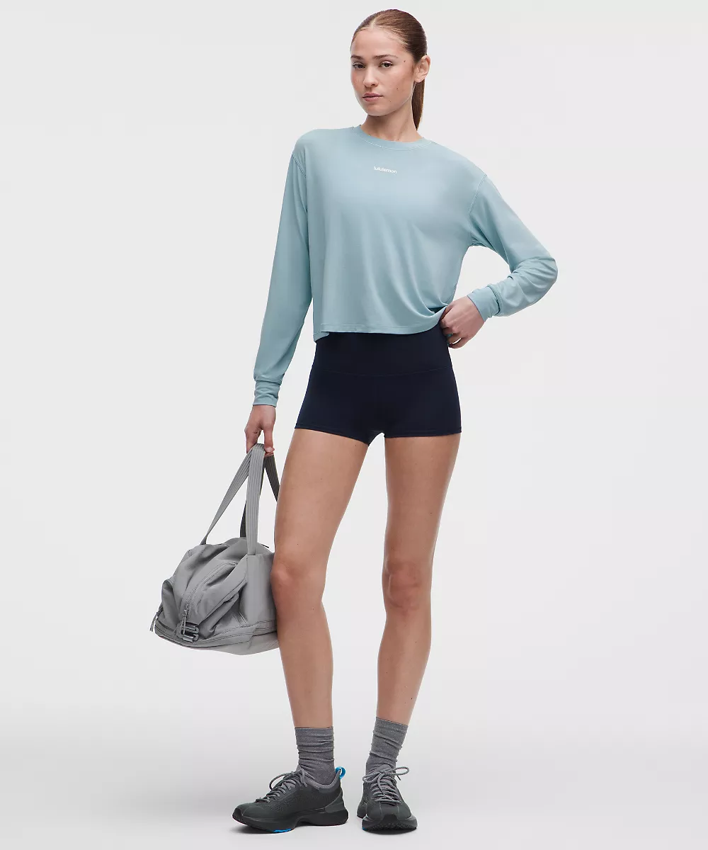 Chemise d'entraînement en jersey manches longues *Wordmark — Seafoam, view 2