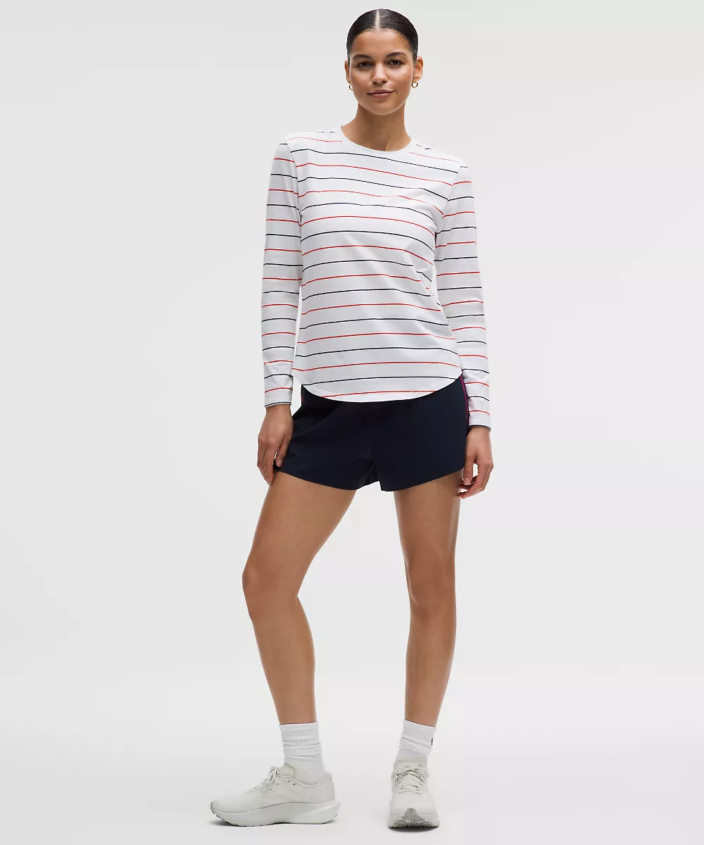 Love chemise manches longues — Swap Stripe White Retro Red, view 2