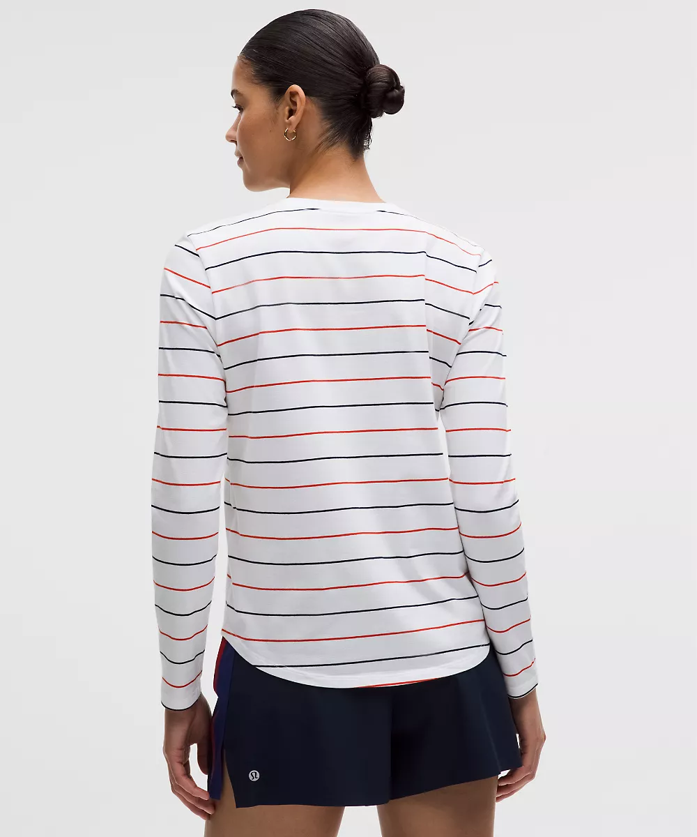 Love chemise manches longues — Swap Stripe White Retro Red, view 3