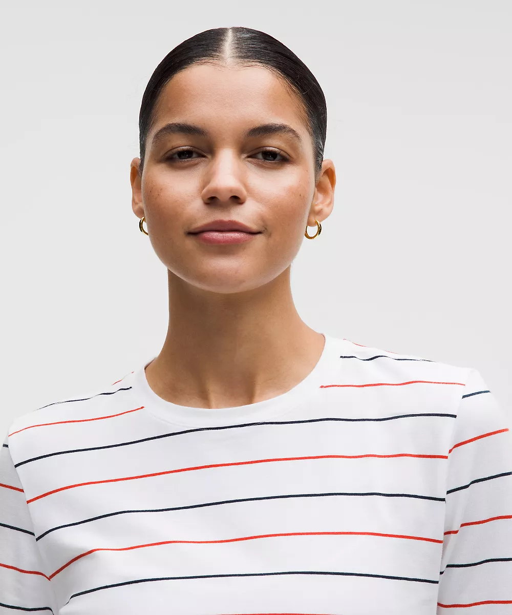 Love chemise manches longues — Swap Stripe White Retro Red, view 4