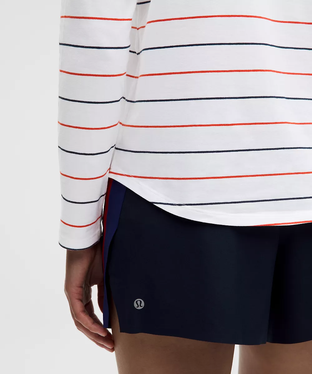 Love chemise manches longues — Swap Stripe White Retro Red, view 5