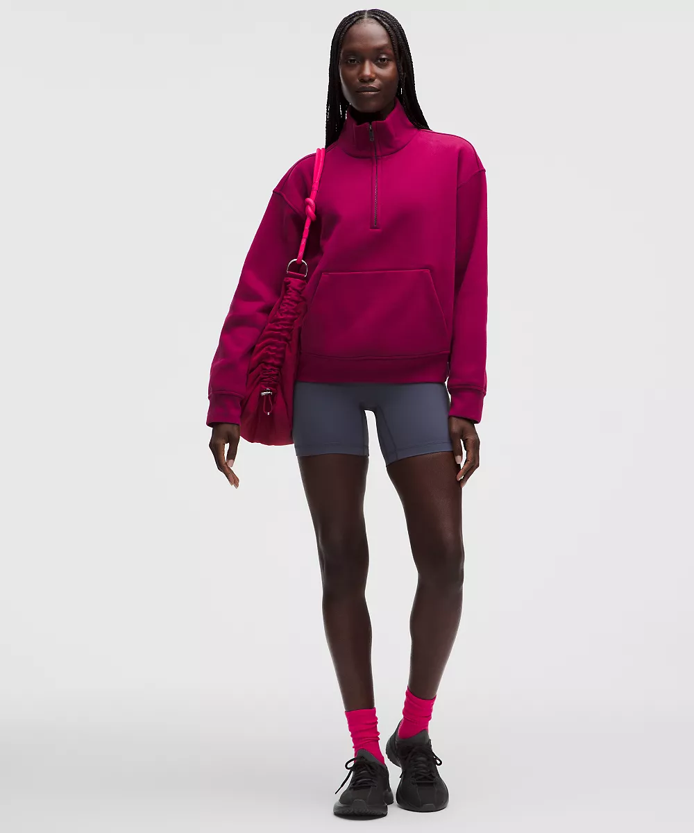 Demi-zip col cheminée SuperLoft Steady State femme — Raspberry Rave, view 2
