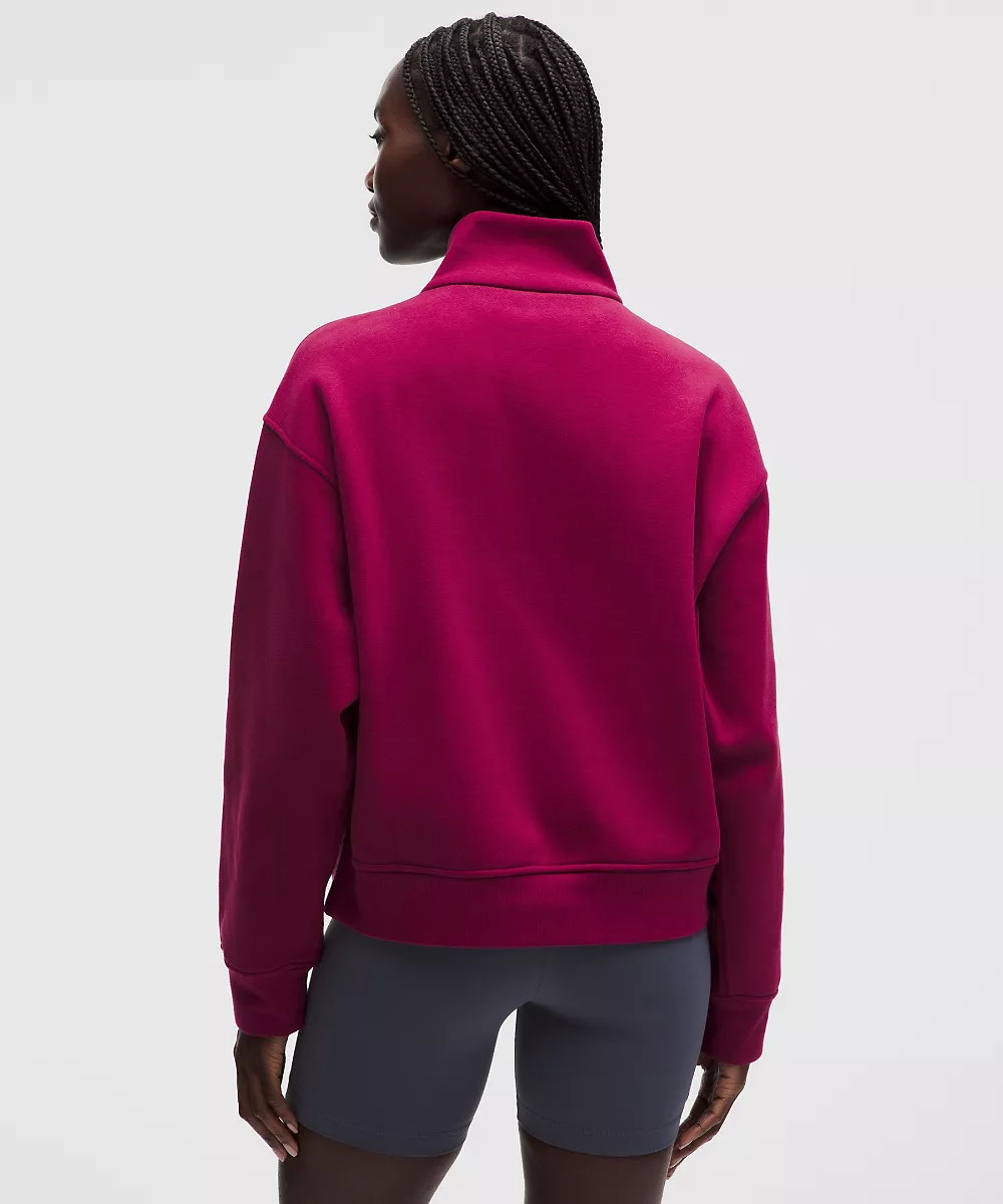 Demi-zip col cheminée SuperLoft Steady State femme — Raspberry Rave, view 3