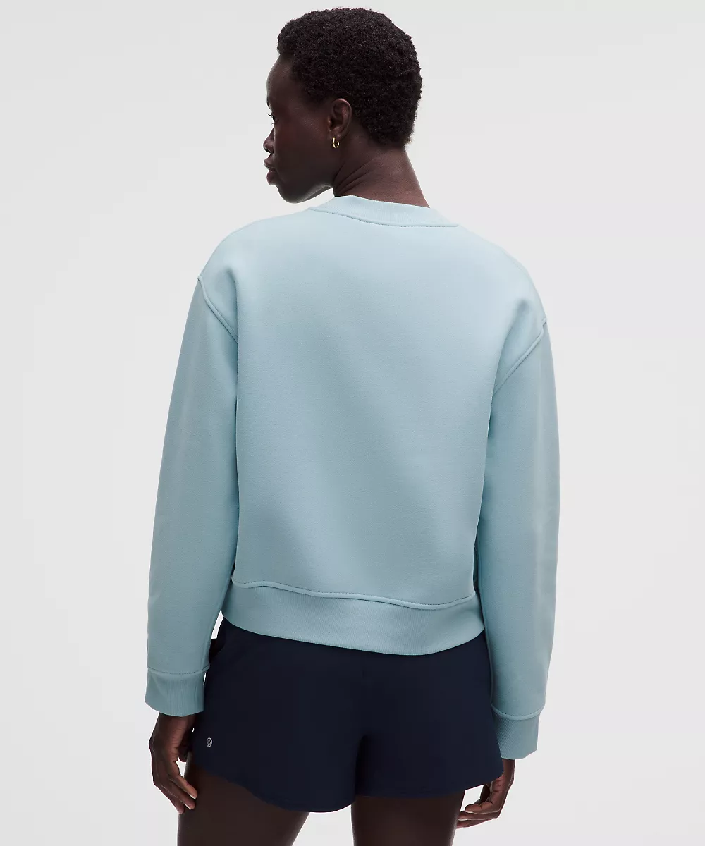 Sweat col rond SuperLoft Steady State femme *Poignets larges — Seafoam, view 3
