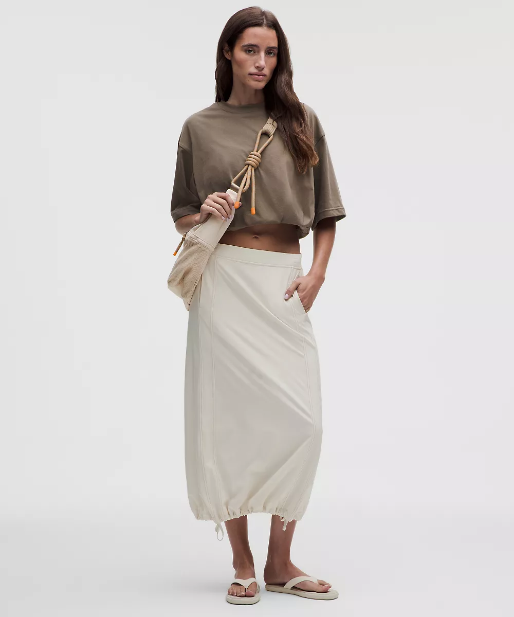 T-shirt en jersey de coton à ourlet bouffant — Nomad, view 2