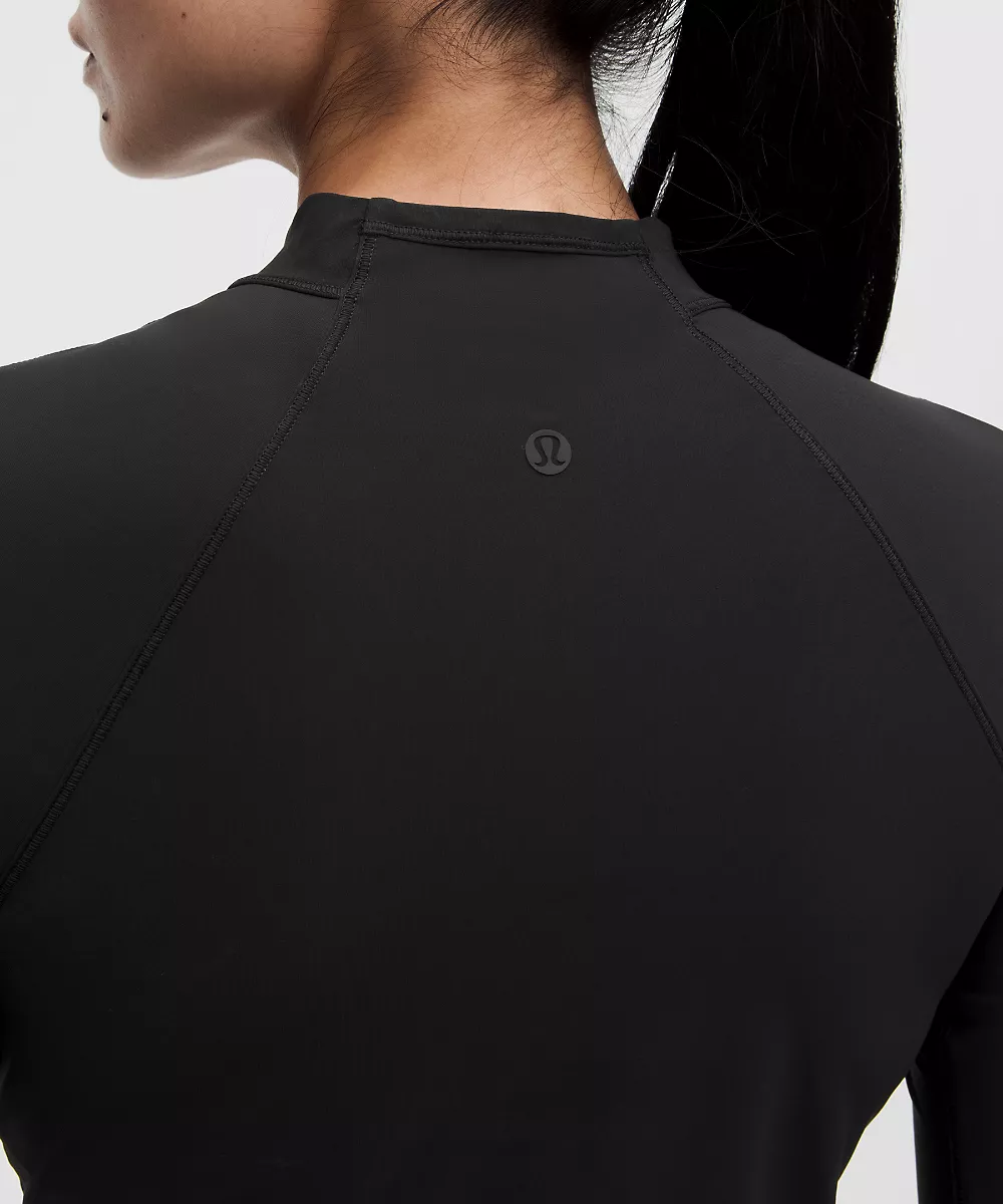Chemise anti-UV col montant manches longues — Black, view 5