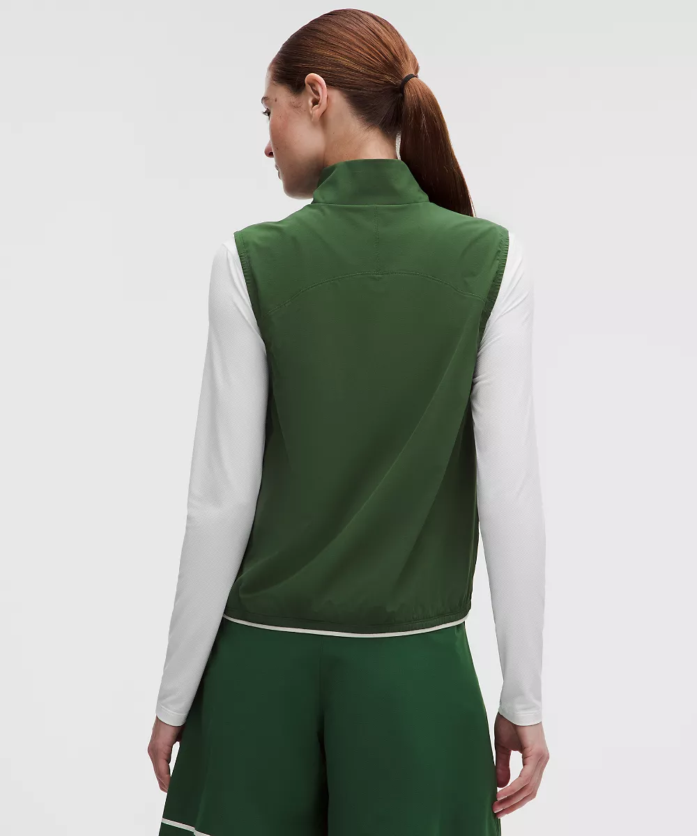 Gilet de golf léger à col montant *Graphic — Ivy Grove/Light Ivory, view 3