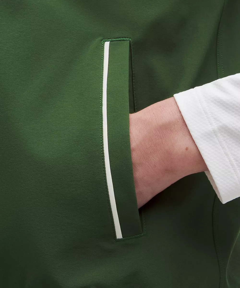 Gilet de golf léger à col montant *Graphic — Ivy Grove/Light Ivory, view 5