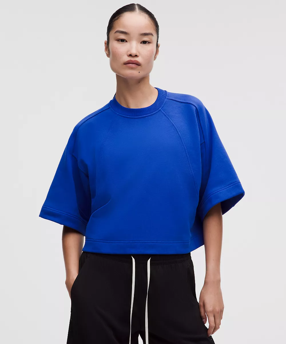 Pull manches courtes Scuba *French Terry — Beach Ball Blue, view 1