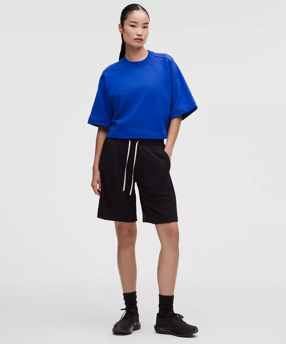 Pull manches courtes Scuba *French Terry — Beach Ball Blue, view 2