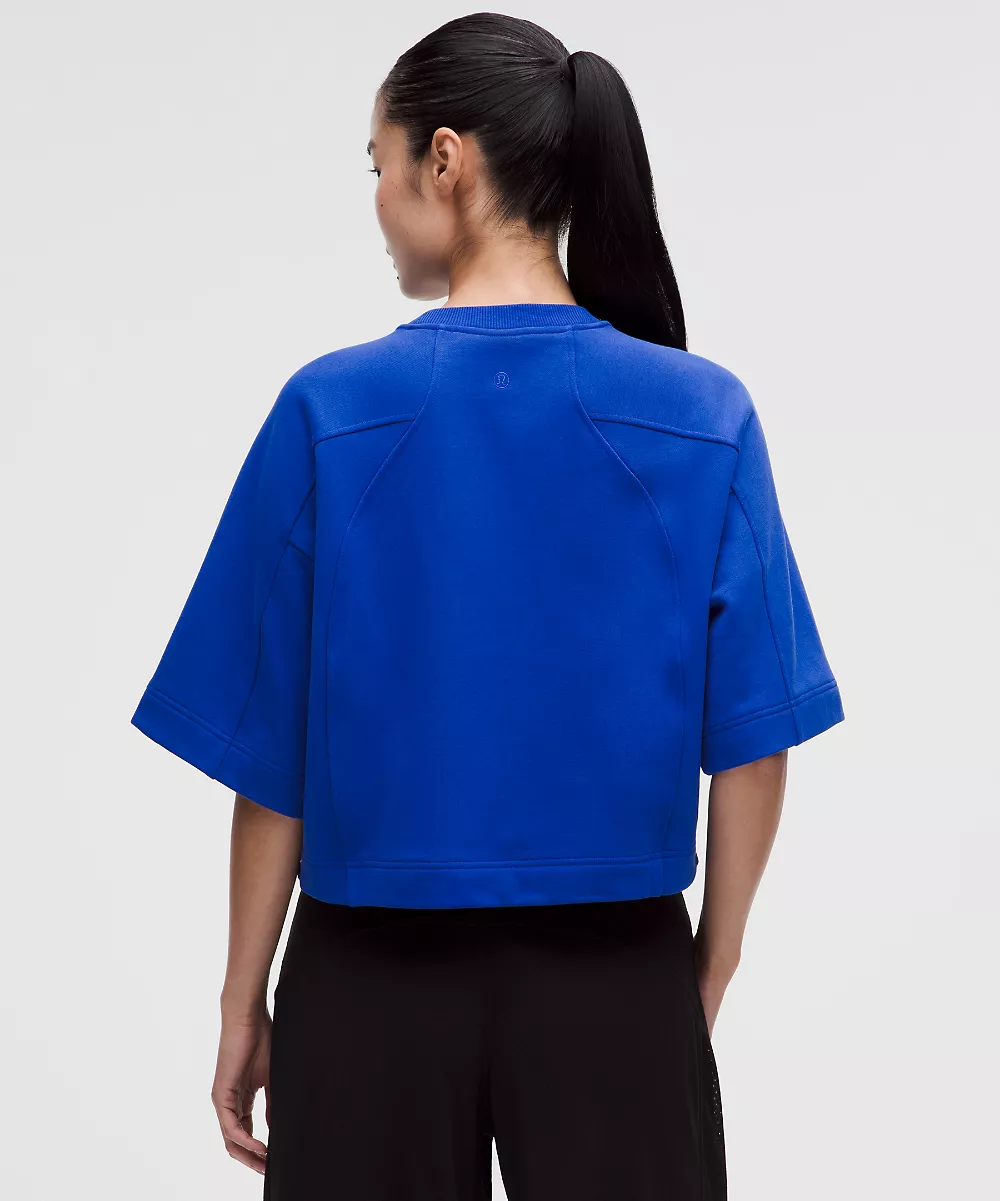 Pull manches courtes Scuba *French Terry — Beach Ball Blue, view 3
