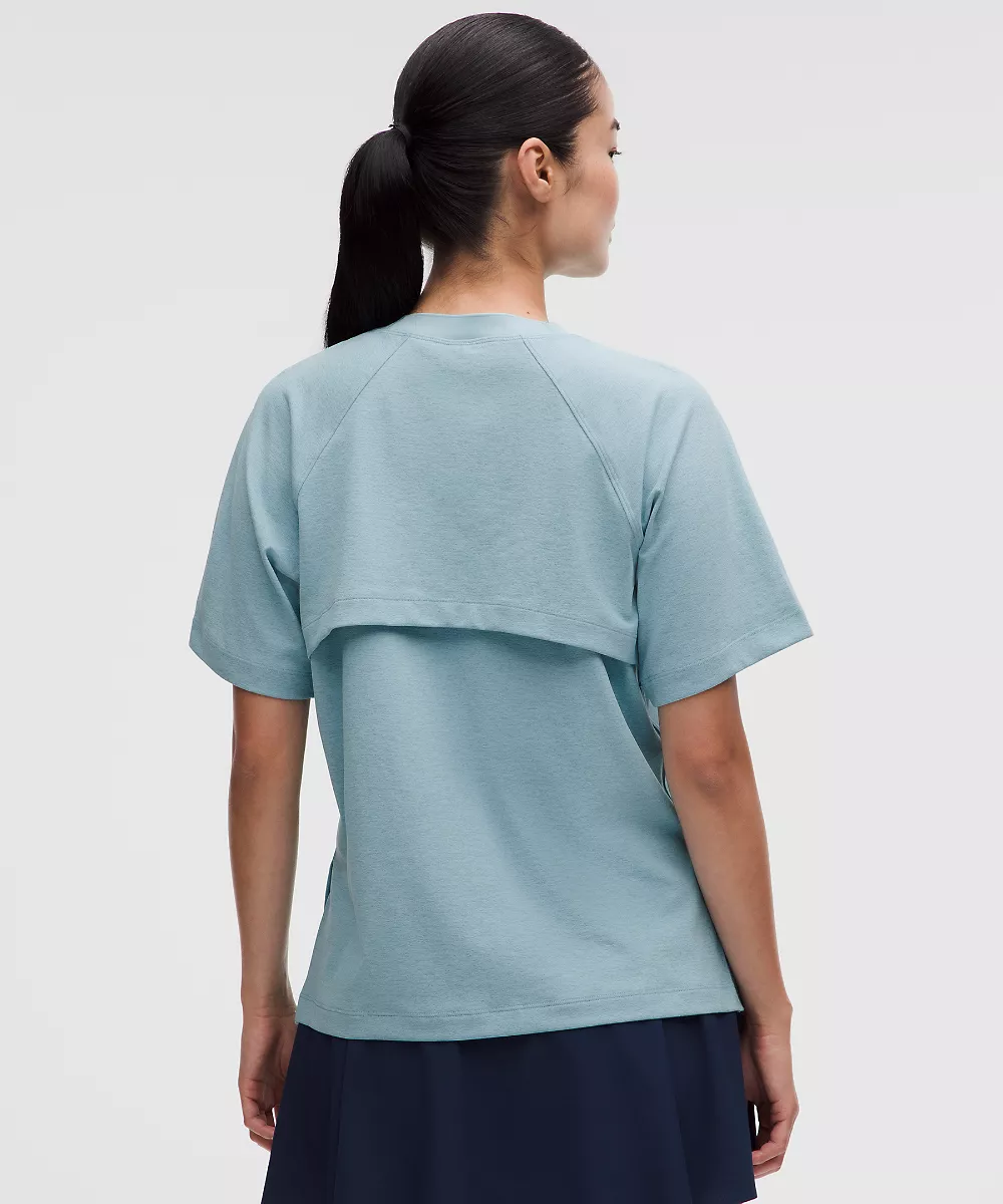 T-shirt à fente dorsale — Seafoam, view 3