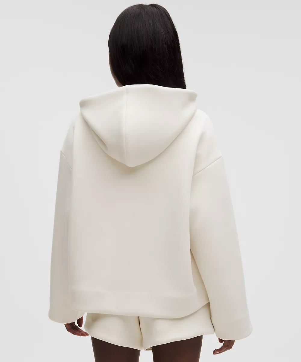 Sweat à capuche zippé intégral Sleek Spacer — Light Ivory, view 3