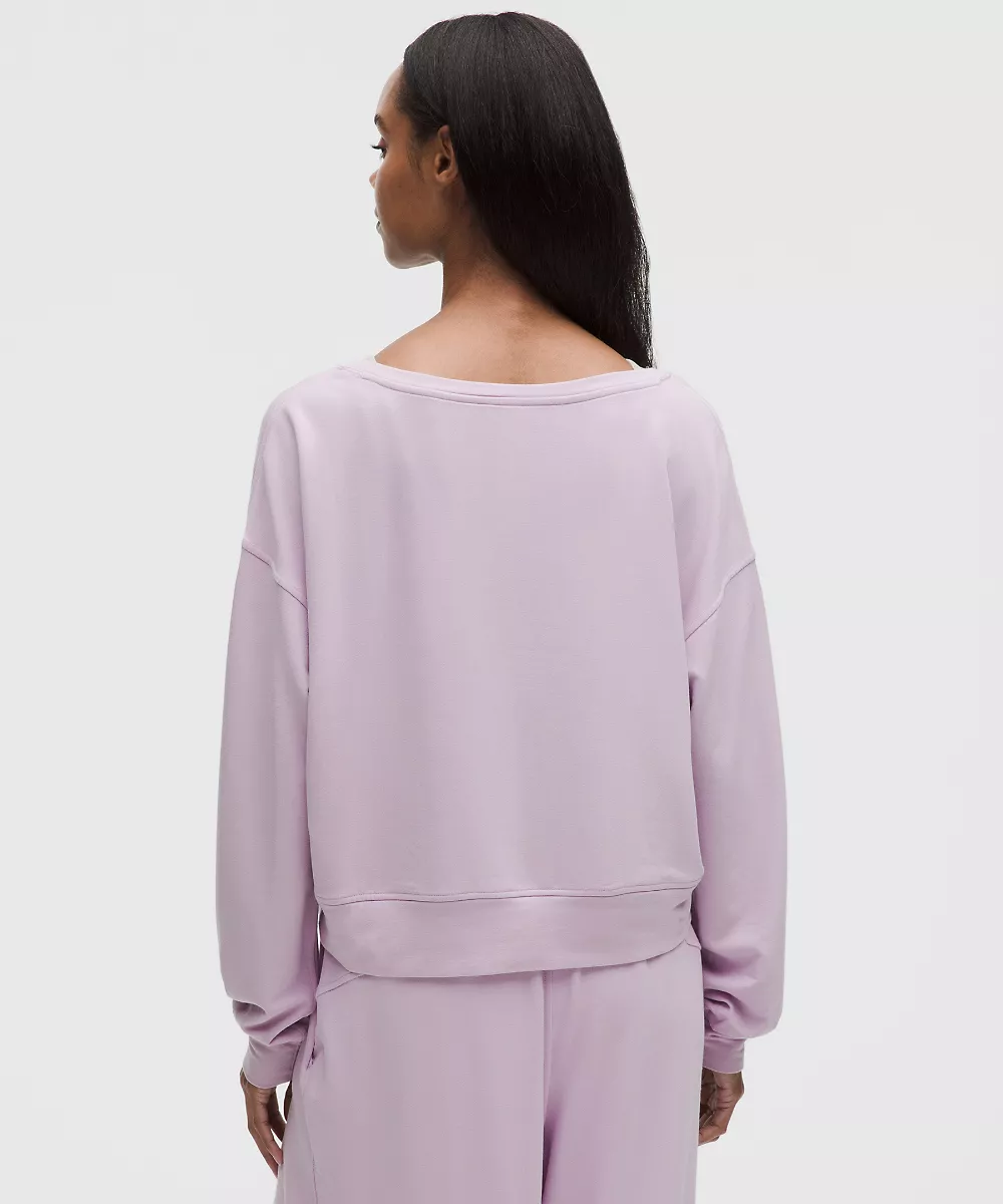 Pull à col rond échancré BeCalm — Lilac Play, view 3